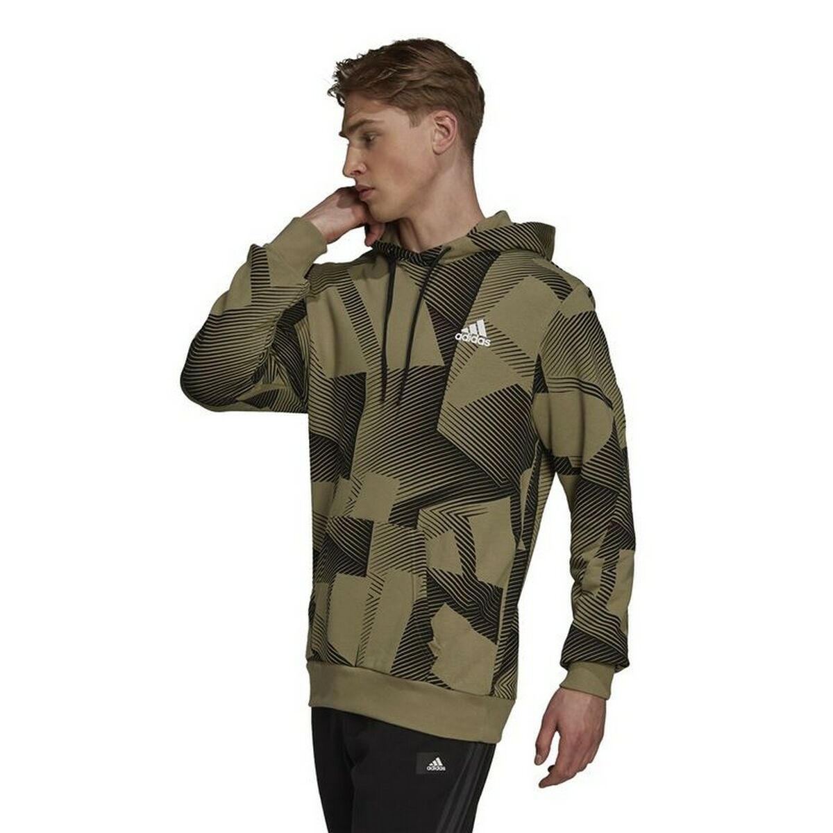Men's Hoodie Adidas Graphic M Khaki