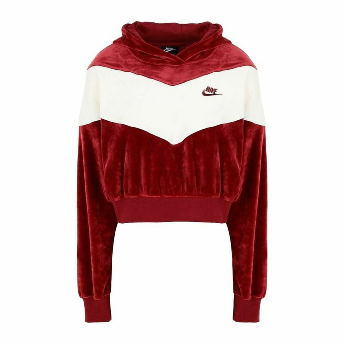 Dames hoodie Nike Sportswear Heritage Donkerrood