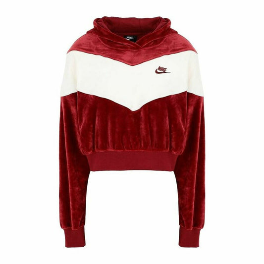Dames hoodie Nike Sportswear Heritage Donkerrood