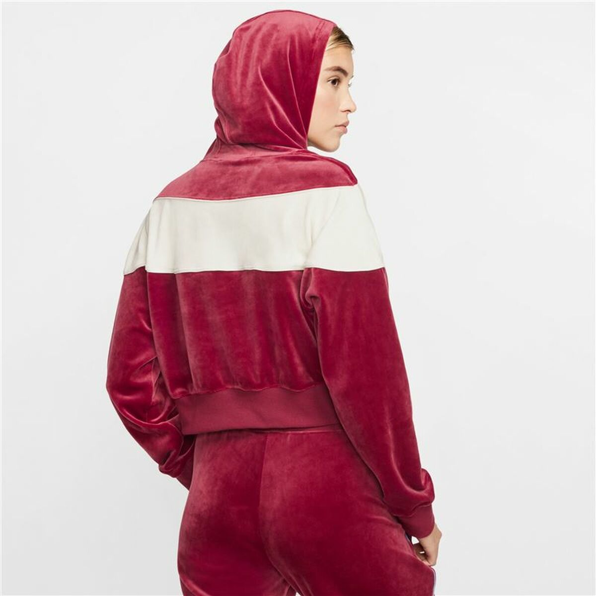Dames hoodie Nike Sportswear Heritage Donkerrood