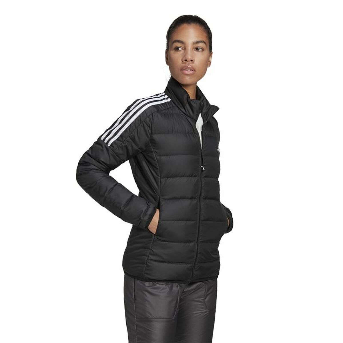 Sportjas voor dames Adidas Essentials W Zwart