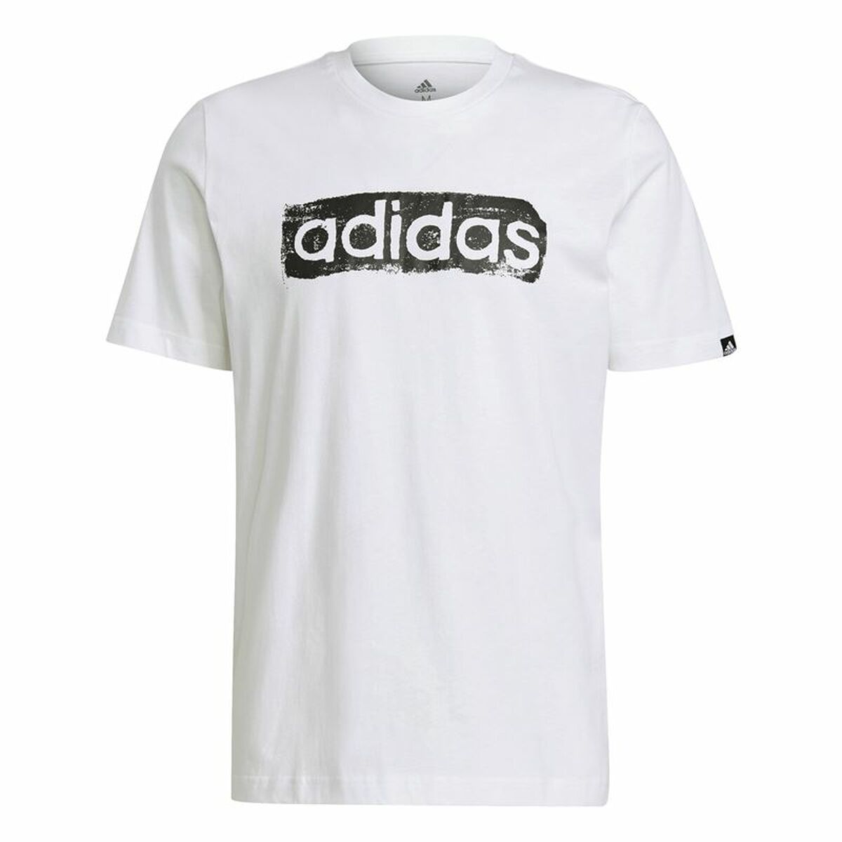 T-shirt Adidas Brushstroke Logo Wit