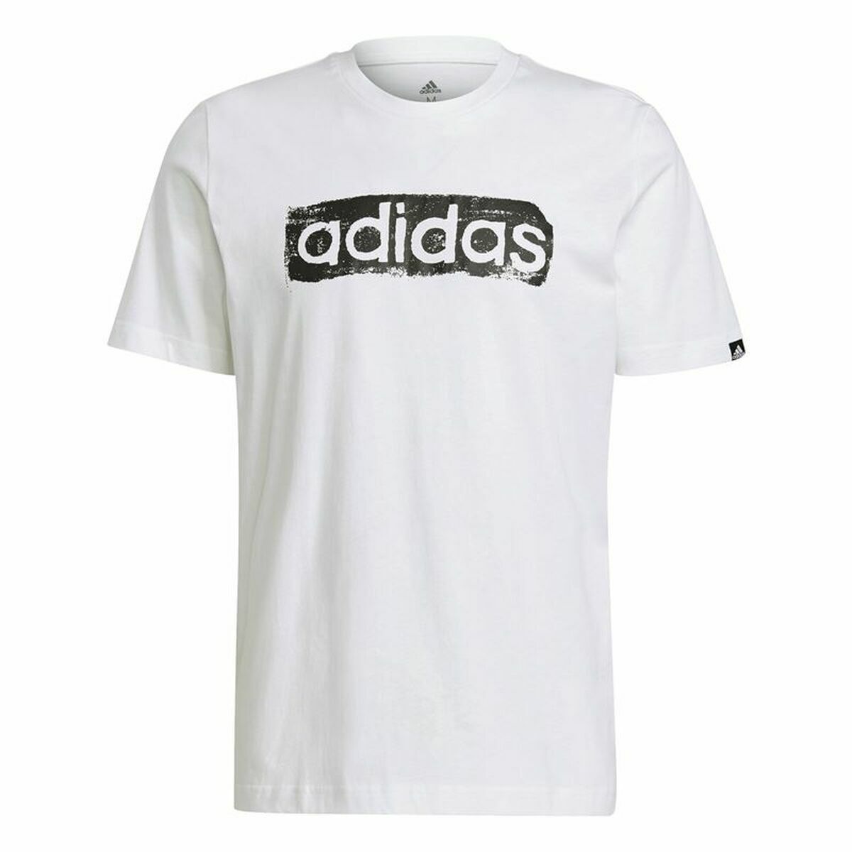 T-shirt Adidas Brushstroke Logo Wit