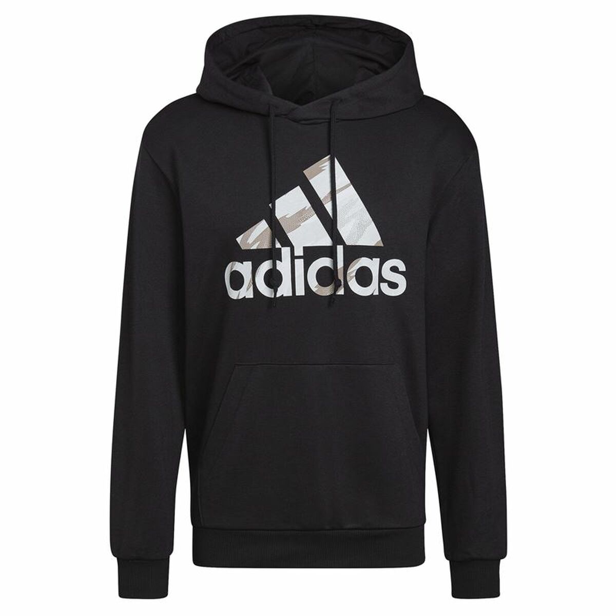 Hoodie voor heren Adidas Essentials French Terry Zwart