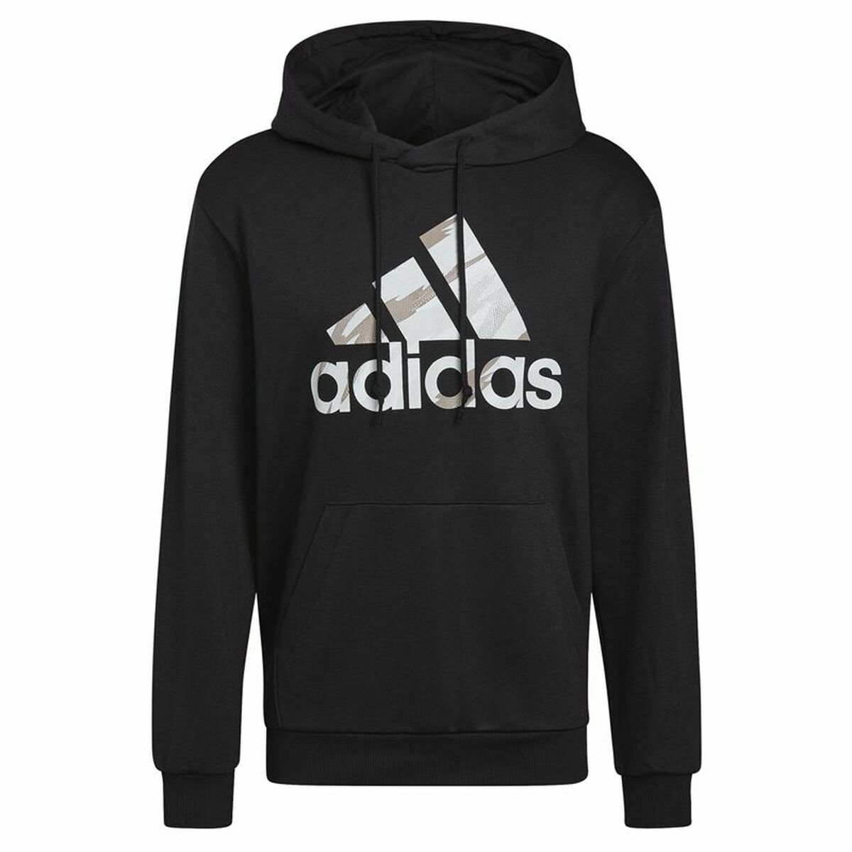 Hoodie voor heren Adidas Essentials French Terry Zwart