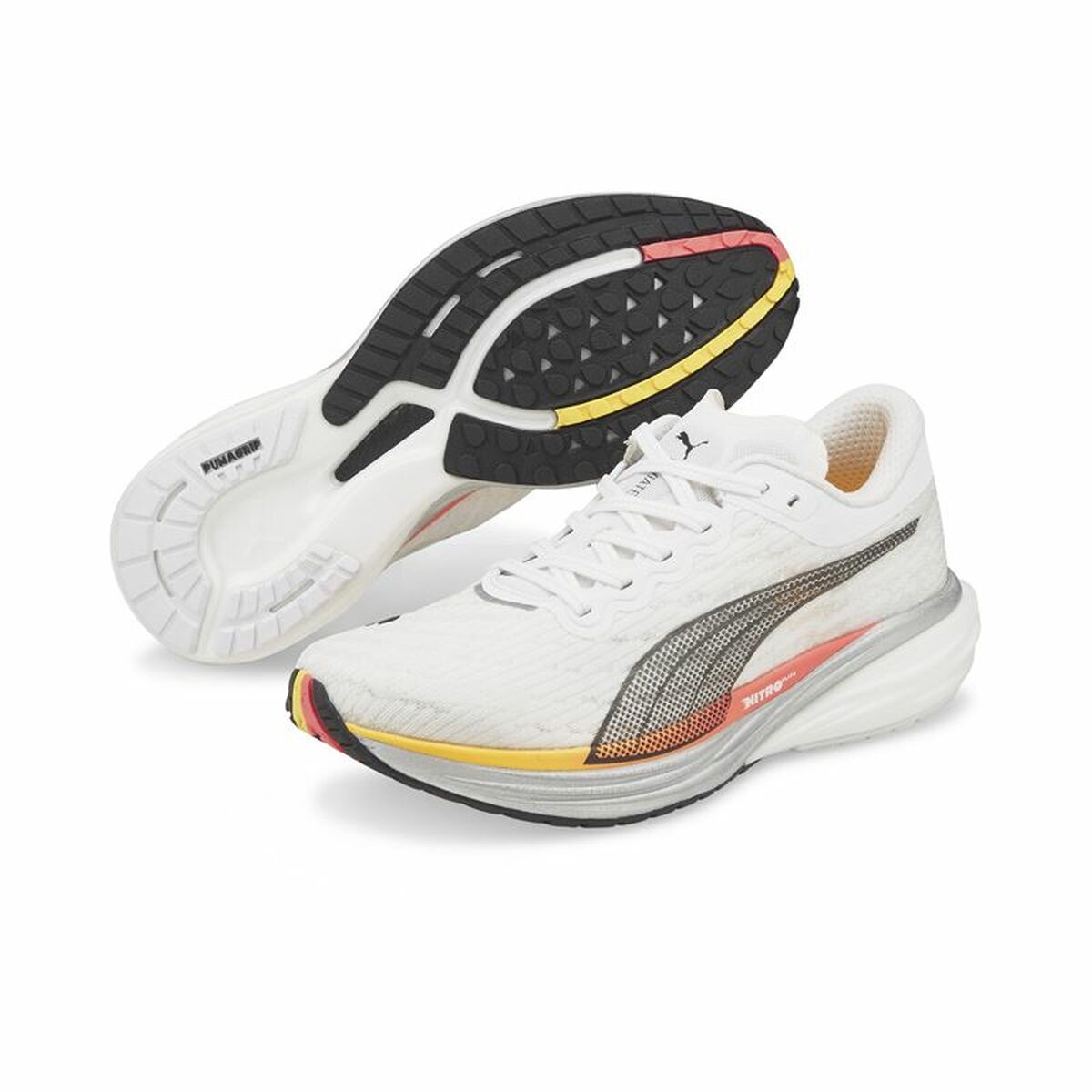 Hardloopschoenen voor volwassenen Puma Deviate Nitro Wit Heren