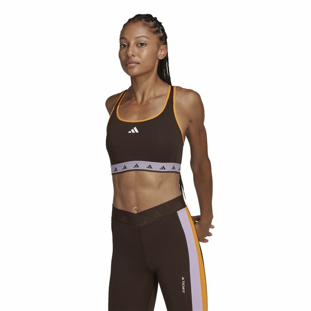 Sportbeha Adidas Hyperglam Powerreact Zwart