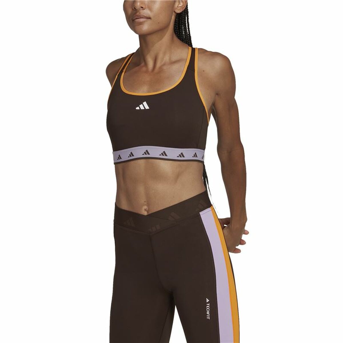 Sportbeha Adidas Hyperglam Powerreact Zwart