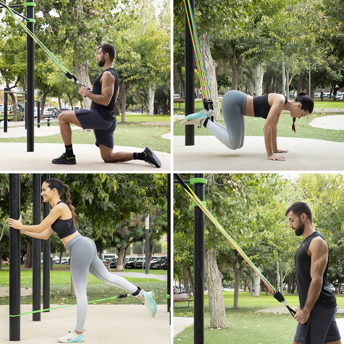 Set Weerstandsbanden met Accessoires en Oefengids Rebainer